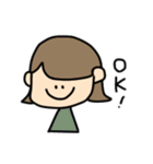 外ハネおんなのこの日常会話（個別スタンプ：4）