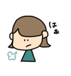外ハネおんなのこの日常会話（個別スタンプ：16）