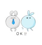困りウサギと元気なウサギ（個別スタンプ：8）