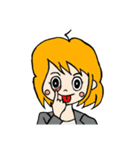表情豊かでリアクション大きめな女の子（個別スタンプ：6）