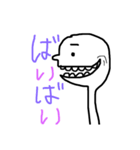 首首長い人の横顔（個別スタンプ：7）