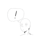 考える人。（個別スタンプ：4）