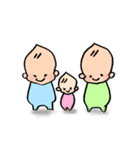 使いやすい双子と妹のスタンプ（個別スタンプ：8）