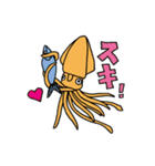日常で使える、2杯のイカ その3（個別スタンプ：3）