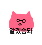 韓国語上級者向け猫ちゃん日本語無し（個別スタンプ：5）