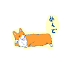 コーギー＆マンチカン（個別スタンプ：3）