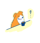コーギー＆マンチカン（個別スタンプ：6）
