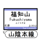 山陰本線 駅名 シンプル＆気軽＆いつでも（個別スタンプ：1）