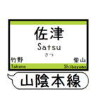 山陰本線 駅名 シンプル＆気軽＆いつでも（個別スタンプ：15）