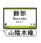 山陰本線 駅名 シンプル＆気軽＆いつでも（個別スタンプ：19）