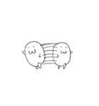 白くて丸い生物スタンプ（個別スタンプ：8）