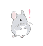 チンチラ ゆるかわ手描きタッチのスタンプ（個別スタンプ：12）