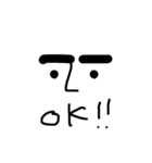シュールな手書きフェイス(リアル顔文字)（個別スタンプ：7）