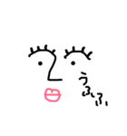シュールな手書きフェイス(リアル顔文字)（個別スタンプ：9）