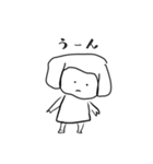 ようじ絵 気の抜けたお返事（個別スタンプ：4）