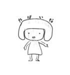 ようじ絵 気の抜けたお返事（個別スタンプ：34）
