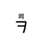 韓国語流行語手書き初声略語スタンプ中国語（個別スタンプ：4）