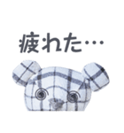stuffed bear (checkered)（個別スタンプ：12）