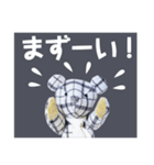 stuffed bear (checkered)（個別スタンプ：13）