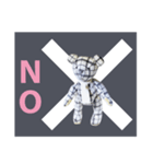 stuffed bear (checkered)（個別スタンプ：20）
