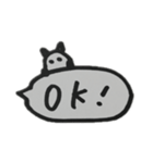 手書き吹き出し ひょっこり（個別スタンプ：4）
