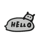 手書き吹き出し ひょっこり（個別スタンプ：9）