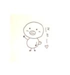 ゆるゆる白黒あにまるず（個別スタンプ：3）