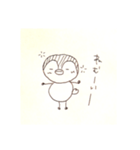ゆるゆる白黒あにまるず（個別スタンプ：5）