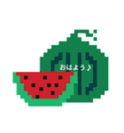 夏！ドットでお絵かき♪お魚ペッタン(挨拶)（個別スタンプ：5）