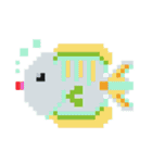 夏！ドットでお絵かき♪お魚ペッタン(挨拶)（個別スタンプ：38）