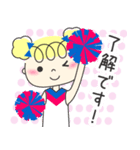 チアガール☆彡 かわいい丁寧スタンプ（個別スタンプ：5）