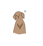 表情豊かな茶色い犬（個別スタンプ：16）