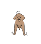 表情豊かな茶色い犬（個別スタンプ：17）