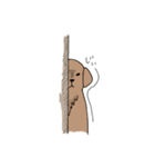 表情豊かな茶色い犬（個別スタンプ：21）