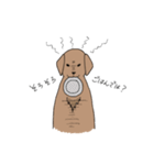 表情豊かな茶色い犬（個別スタンプ：27）