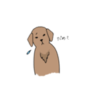 表情豊かな茶色い犬（個別スタンプ：31）