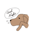 表情豊かな茶色い犬（個別スタンプ：32）