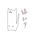しろいねこちゃんスタンプ（個別スタンプ：4）