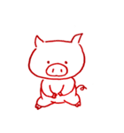 ブタくん落書き（個別スタンプ：7）