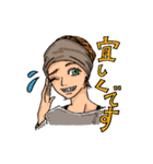 女子の気楽な挨拶。（個別スタンプ：35）