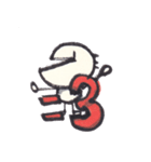 ほのぼの筆ペンスタンプ（個別スタンプ：16）