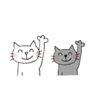 くろねことしろねこ（個別スタンプ：1）