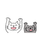 くろねことしろねこ（個別スタンプ：4）