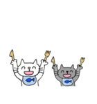 くろねことしろねこ（個別スタンプ：5）