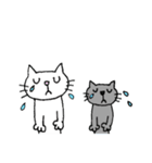くろねことしろねこ（個別スタンプ：9）