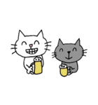くろねことしろねこ（個別スタンプ：11）