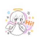 ほんわか白天使ちゃん（個別スタンプ：1）