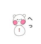 クマ雪だるま（あまりに生意気）（個別スタンプ：34）