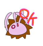 うさぎライオン（個別スタンプ：9）