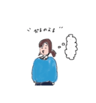 ゆる〜く手書きのえる（個別スタンプ：2）
